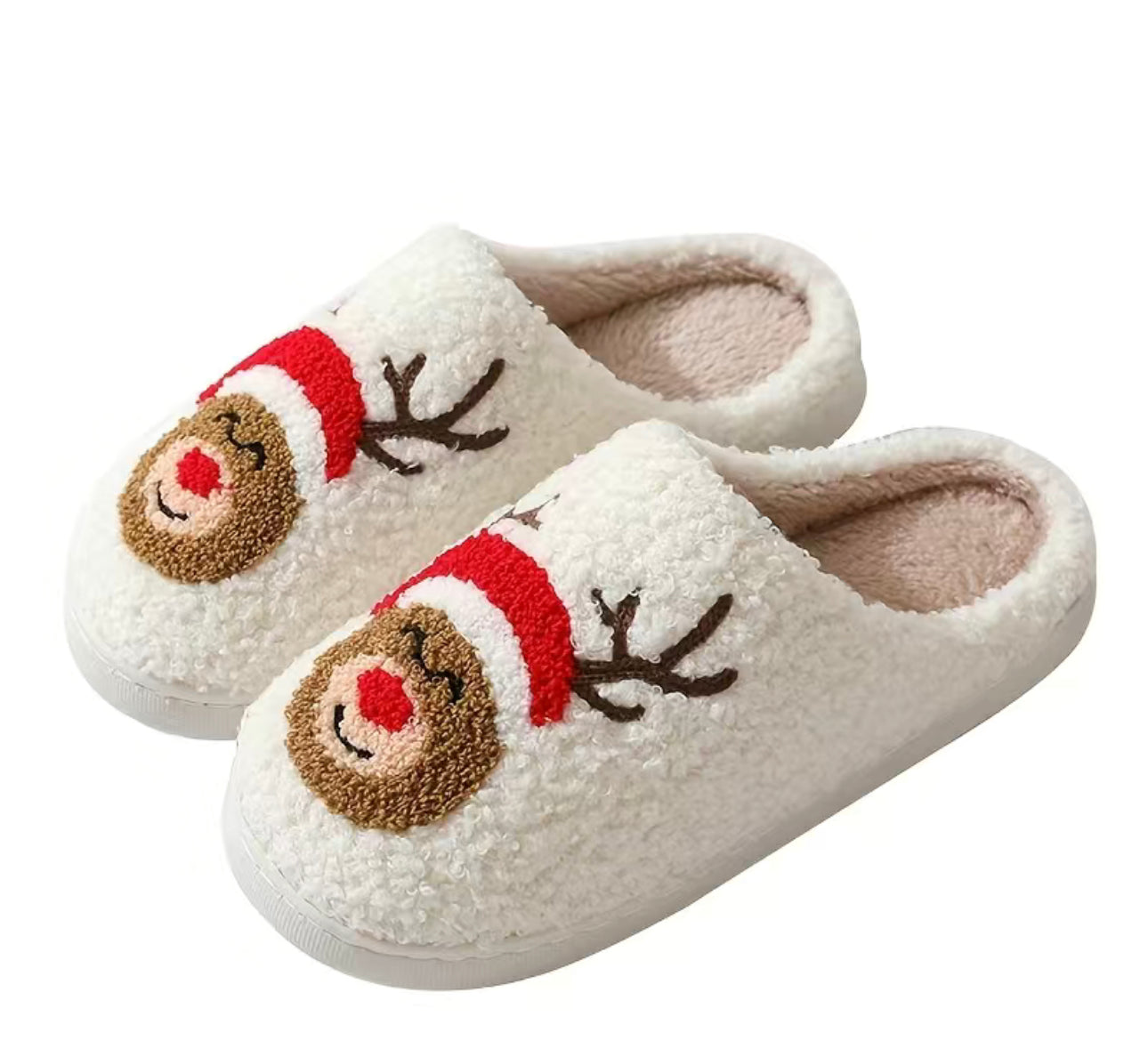 CHRISTMAS REINDEER SLIPPERS