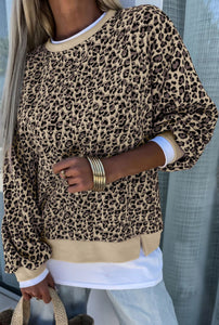 LEOPARD CREW NECK