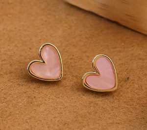 Mini Delicate Heart Shaped Stud Earrings