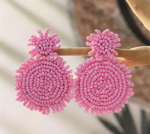 CANDY COLOR BEADED EARRINGS