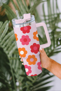 40 OZ FLOWER PRINT TUMBLER